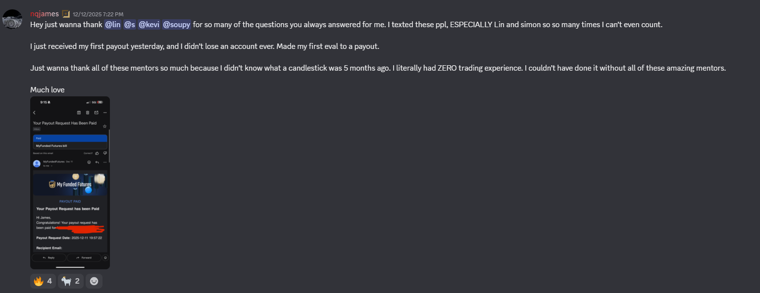 nqjames: first payout, never lost an account — My Funded Futures payout paid
