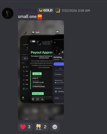 ItIsYeDoge: Lucid Trading payout approved
